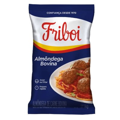 ALMONDEGA BOV FRIBOI PCT 1KG CX 6KG