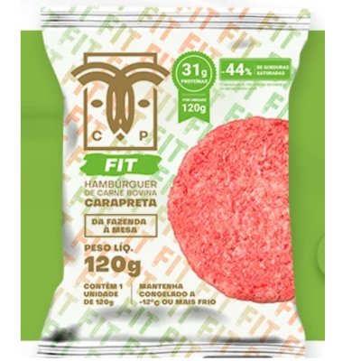 HAMB ANGUS FIT CARAPRETA 120GR CX 3,6KG
