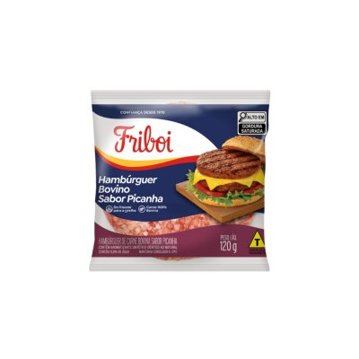 HAMB SABOR PICANHA FRIBOI 36X120G/ CX 4,320KG